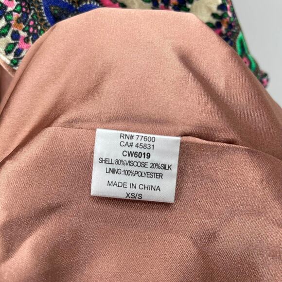 Chasor‎ Velvet Boho Geometric Print Cream Black Multi Oversized Kimono - Picture 7 of 8